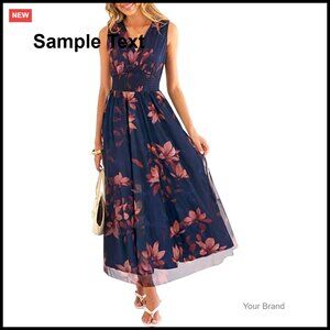 Summer Maxi Dress V Neck Sleeveless A Line Wedding Guest Casual Beach